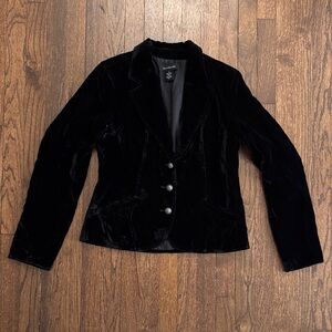 Calvin Klein Jeans Black Velvet Blazer Jacket